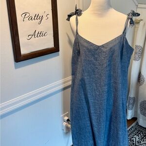 J. Crew Denim Tie-Strap Dress